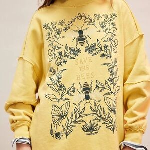 NWT *RARE* $148 RAGABOND X FREE PEOPLE "SAVE THE BEES"
PULLOVER SIZE LARGE